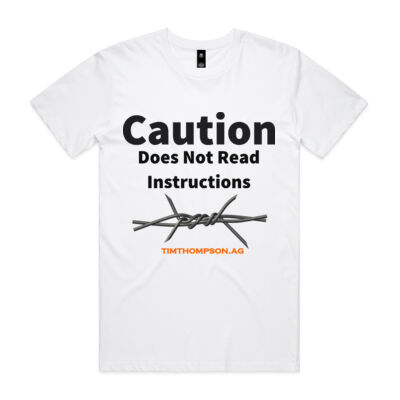 Caution Instructions T Shirt Thumbnail